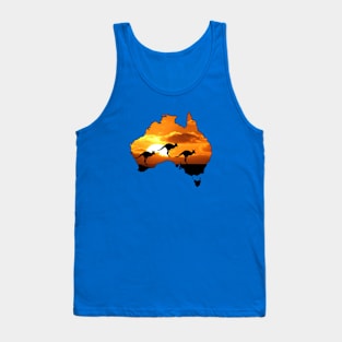 Kangaroo Outback AU Map Tank Top